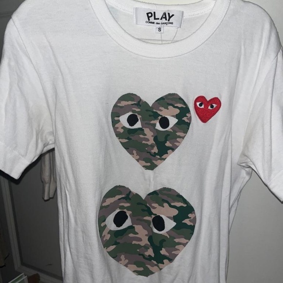 COMME DES GARÇONS PLAY white camouflage shirt - Picture 5 of 6